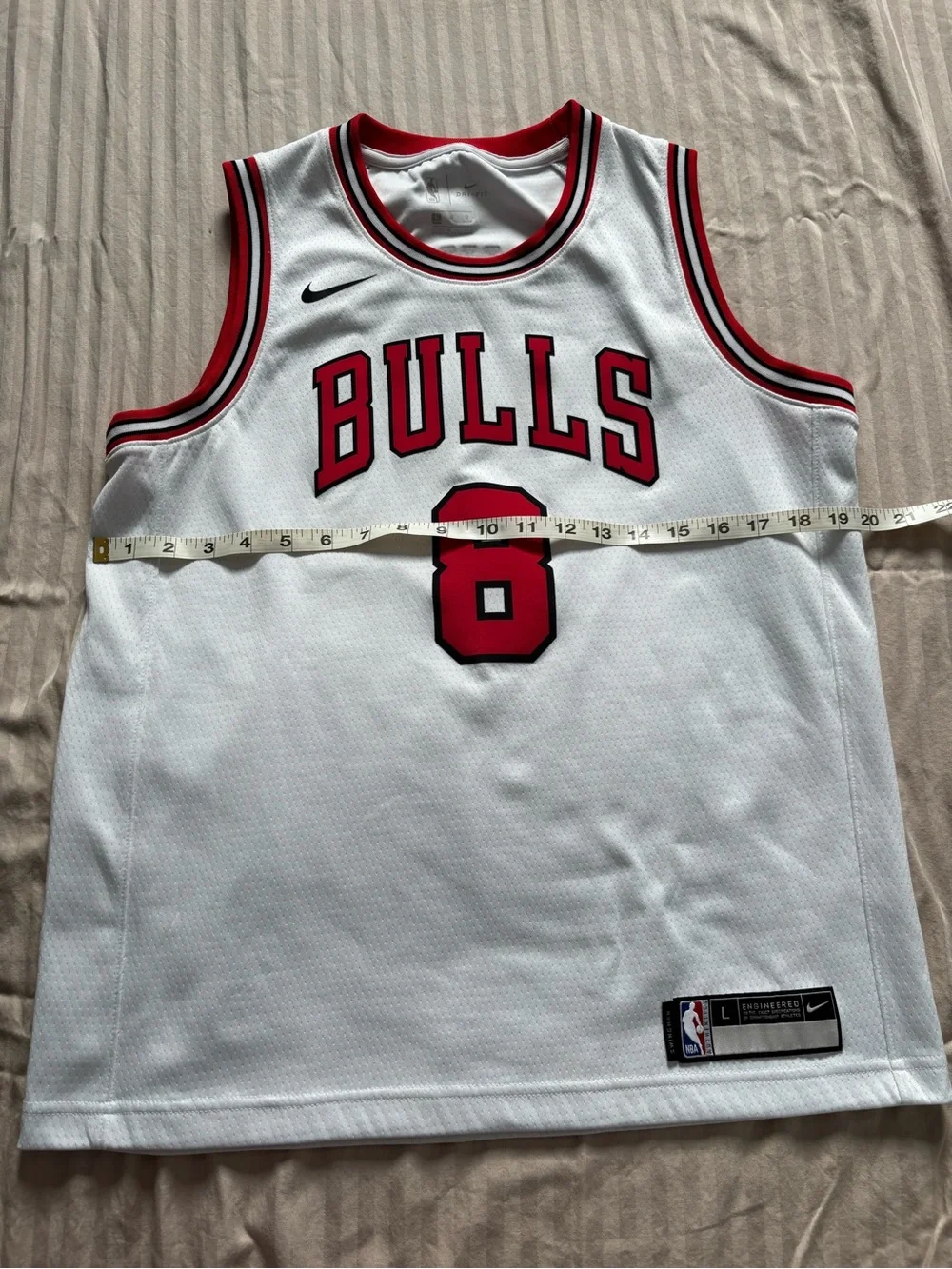 Nike Chicago Bulls #8 Zach LaVine Swingman Jersey White Dri-FIT Youth Large